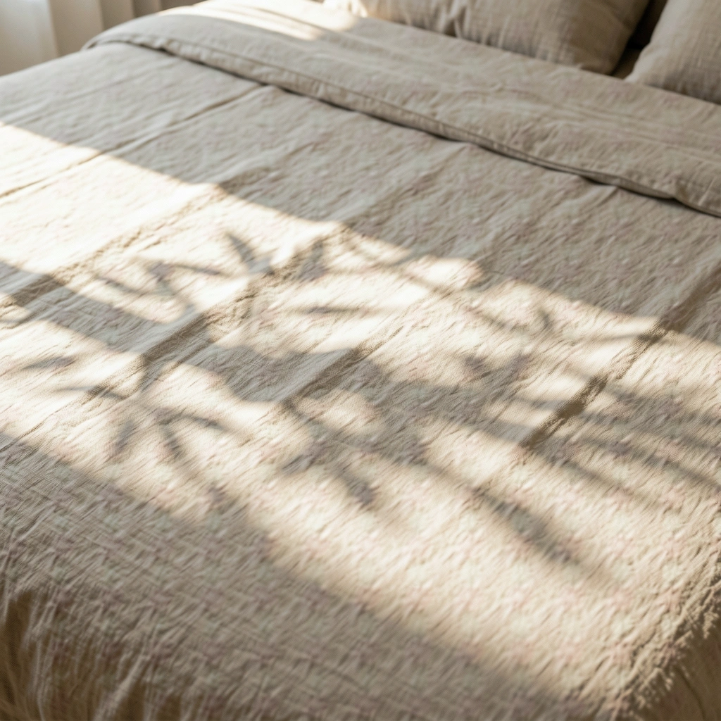 Sanfte Morgenstimmung und Textilien